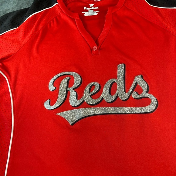 Fanatics Red and Black Women's Top - Picture 2 of 11